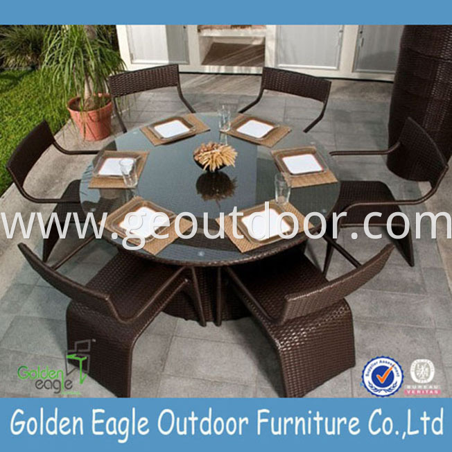 Round Aluminium Garden Dining Furniture